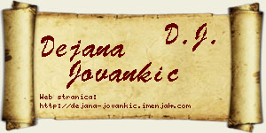 Dejana Jovankić vizit kartica